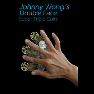 Double Face Super Triple Coin (Morgan Dollar/Half Dollar) by Johnny Wong