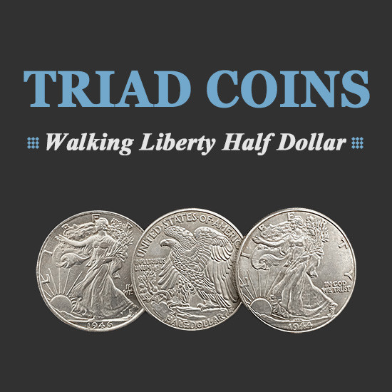 Triad Coins (Walking Liberty Half Dollar Gimmick)