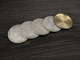 Morgan Dollar Shell and Coin Set (4 Coins 1 Shell) by Oliver Magic