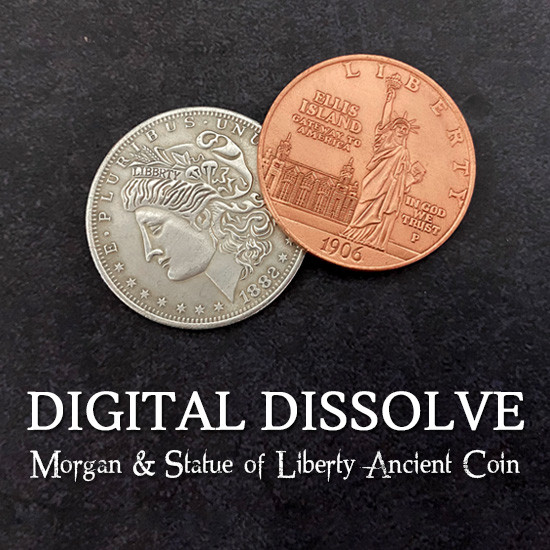Digital Dissolve (Morgan & Statue of Liberty Ancient Coin)