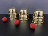Super Cups and Balls (Brass) by Oliver Magic