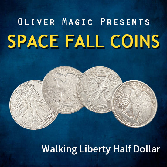Space Fall Coins (Walking Liberty Half Dollar) by Oliver Magic