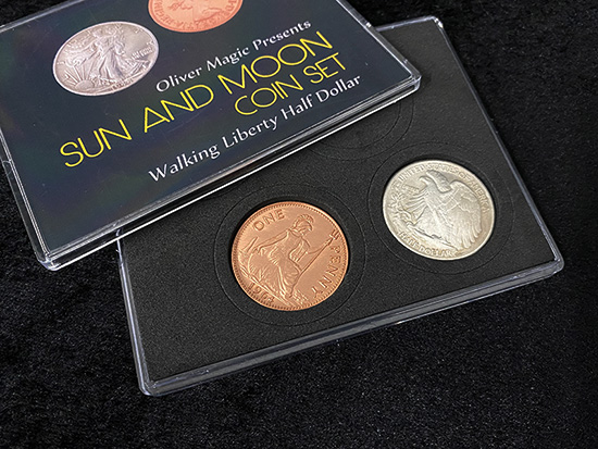 Sun and Moon Coin Set (Walking Liberty Half Dollar) by Oliver