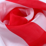 18 Inch Striped Silk (Red and White)