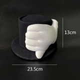 Rabbit in Hat Puppet (Brown/Yellow)