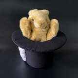 Rabbit in Hat Puppet (Brown/Yellow)
