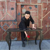 * Hand Through Glass Table