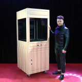 * Hand Through Glass Cabinet