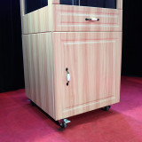 * Hand Through Glass Cabinet