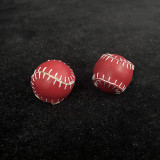 Leather Chop Cup Balls (Set of 2, Red, 2.2cm)