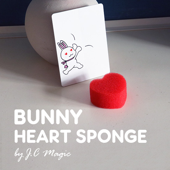 Magic Sponge Rabbit Bunny Heart Sponge by J.C Magic - Magic Trick - China Magic Shop