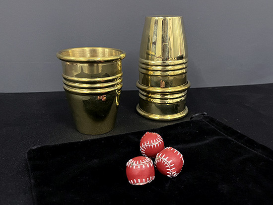 SOLOMAGIA Cups And Balls – Elegance – Tischzauberei Set Aus Aluminium Für Nahaufnahme-Magie