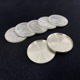 Cupronickel Morgan Dollar Shell and Coin Set (5 Coins + 1 Head Shell + 1 Tail Shell) by Oliver Magic