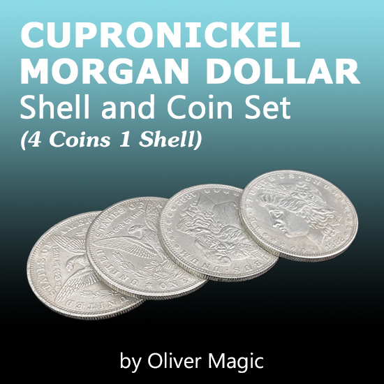 アメリカ合衆国 銀製 4枚セット Cupronickel Morgan Dollar Shell and Coin Set (4 Coins 1 Shell) by