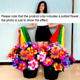 Deluxe Potted Flower from Silks (Round Petal)