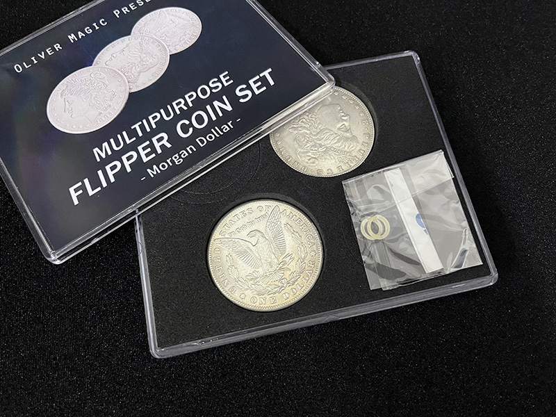 Multipurpose Flipper Coin Set (Morgan Dollar) by Oliver Magic
