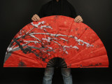 Jumbo Plum Blossom Fan (Foldable)