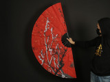 Jumbo Plum Blossom Fan (Foldable)