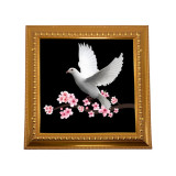 Dove Picture To Real Dove (Gold Frame)