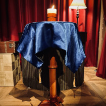 * Round Classical Columnar Floating Table (with Anti - Gravity Tiltable Cylindrical Candelabra)