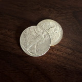 Multipurpose Flipper Coin (Walking Liberty Half Dollar) by Oliver Magic