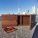 Deluxe Comedy Sliding Card Box (Walnutwood Edition)