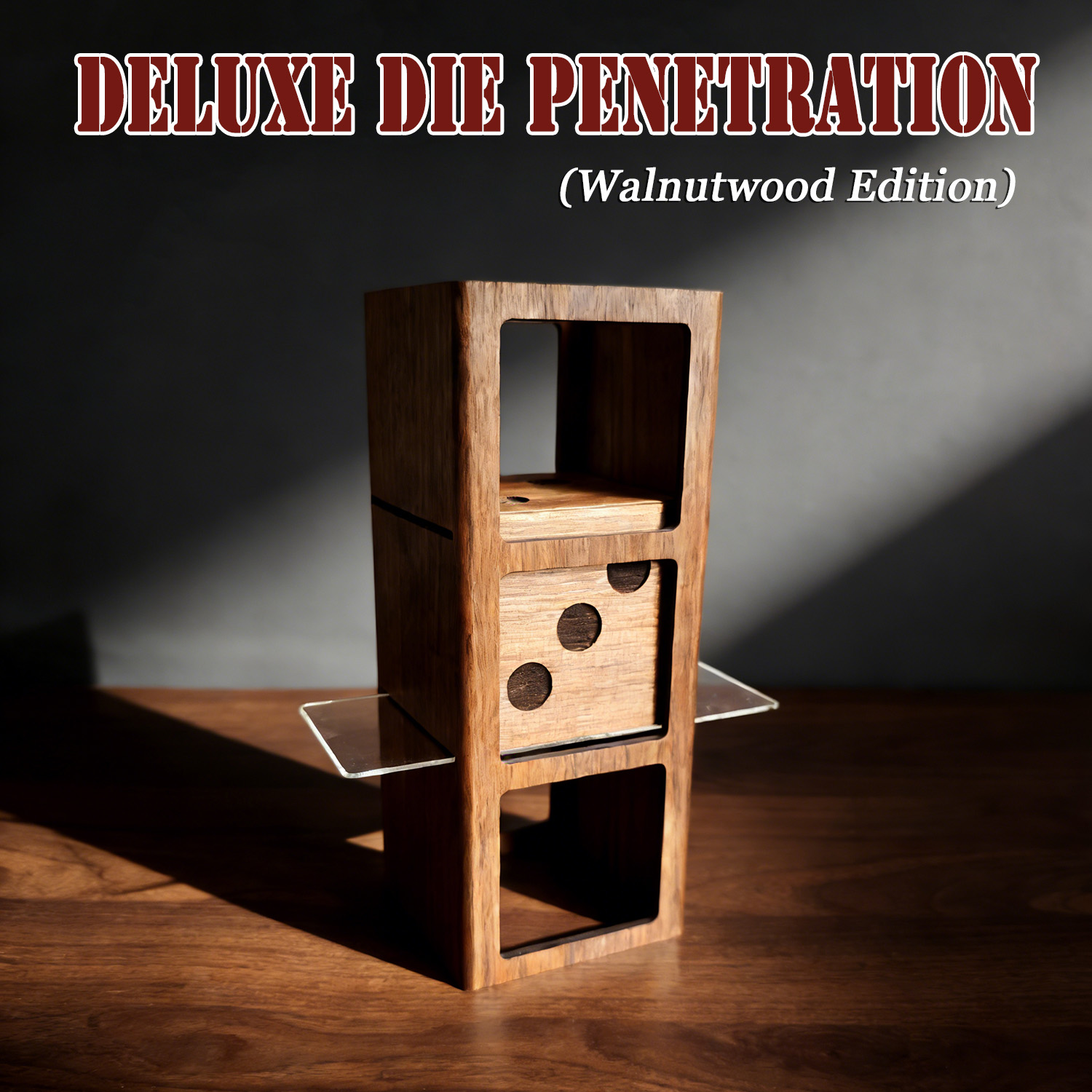 Deluxe Die Penetration Walnut Edition Classic Magic Prop