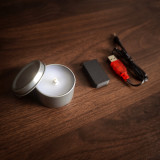 Remote Metal Cup Candle