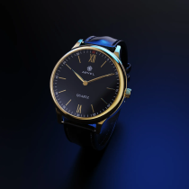 * IARVEL WATCH (Gold Case Black Dial) by Iarvel Magic