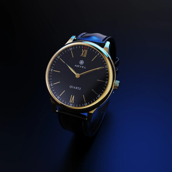 * IARVEL WATCH (Gold Case Black Dial) by Iarvel Magic