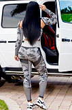 Womenswear Camo Printing Casual Two-Piece NRS8014