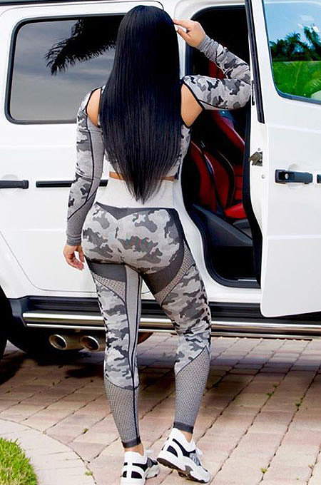 Womenswear Camo Printing Casual Two-Piece NRS8014