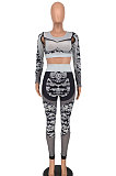 Womenswear Camo Printing Casual Two-Piece NRS8014