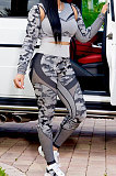 Womenswear Camo Printing Casual Two-Piece NRS8014