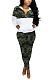 Casual Modest Camo Long Sleeve Long Pants Sets H1273