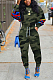 Casual Modest Camo Long Sleeve Round Neck Long Pants Sets