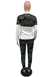 Casual Modest Camo Long Sleeve Long Pants Sets H1273