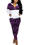 Casual Modest Camo Long Sleeve Long Pants Sets H1273