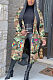 Casual Polyester Letter Camo Long Sleeve Longline Top SN390015