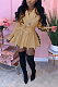 Night Out Sexy Leopard Camo Long Sleeve Self Belted Mini Dress K8938
