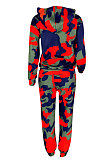 Fashion Casual Camo Sets Casual Long Sleeve Hooded Two- Piece YMT6045