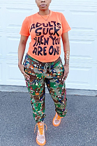 Casual Camo Waist Tie Long Pants FH122
