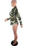 Casual Camo Long Sleeve Lapel Neck Utility Blouse KSN5086