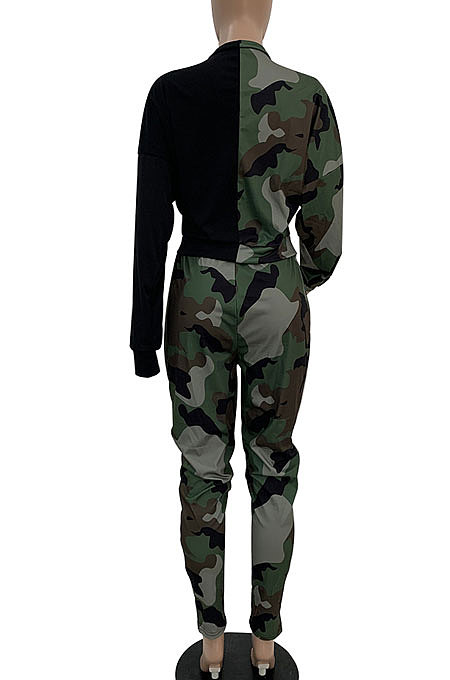 Street Long Sleeve Camo Leopard Two-Piece MTY6350