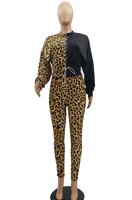Street Long Sleeve Camo Leopard Two-Piece MTY6350