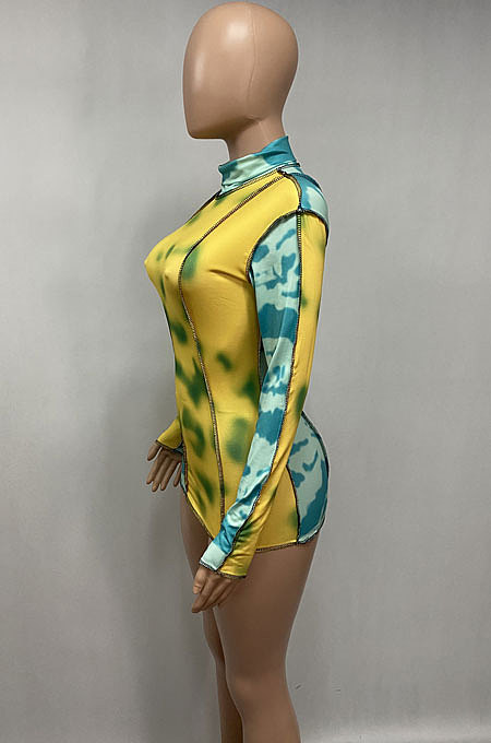 Sexy Women Spliced High Neck T Shirts XQ1091