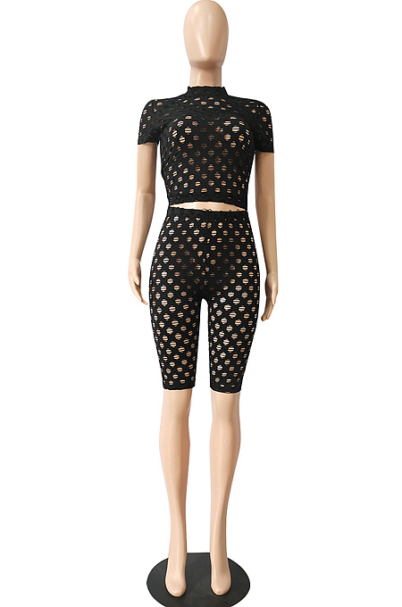 Fashion Sexy Hollow Out Perspective Cultivate One's Morality The Home Suit CM2101