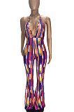 Fashion Printing Loose  Wide Leg Jumpsuits WJ5200