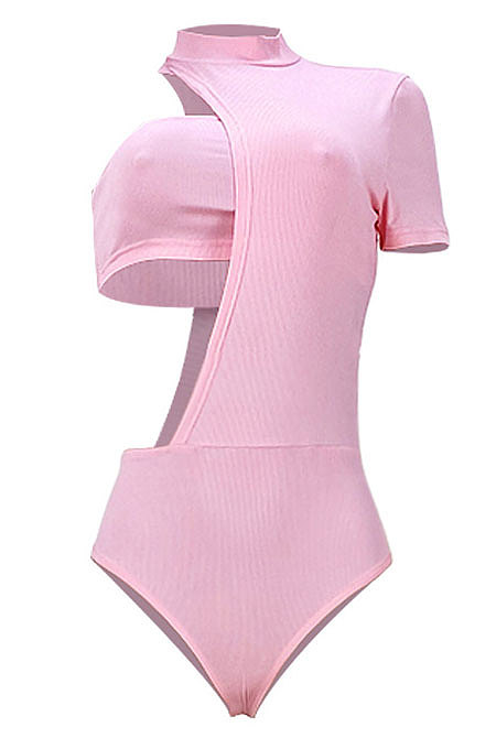 Dissymmetry Pit Bar Chest Wrap Lined Clothes Open Fork Pant Three Pieces GL6337