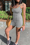 Fashion Sling Prue Color Tight Sexy Jumpsuit MN8341